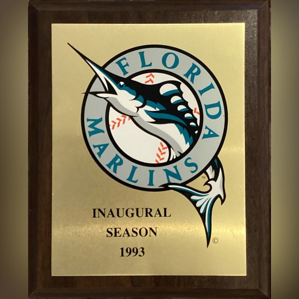 Florida Marlins Inaugural Season 1993 Plaque